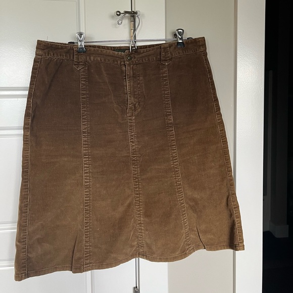 Eddie Bauer Brown Corduroy Skirt, Size 12 - Picture 1 of 4